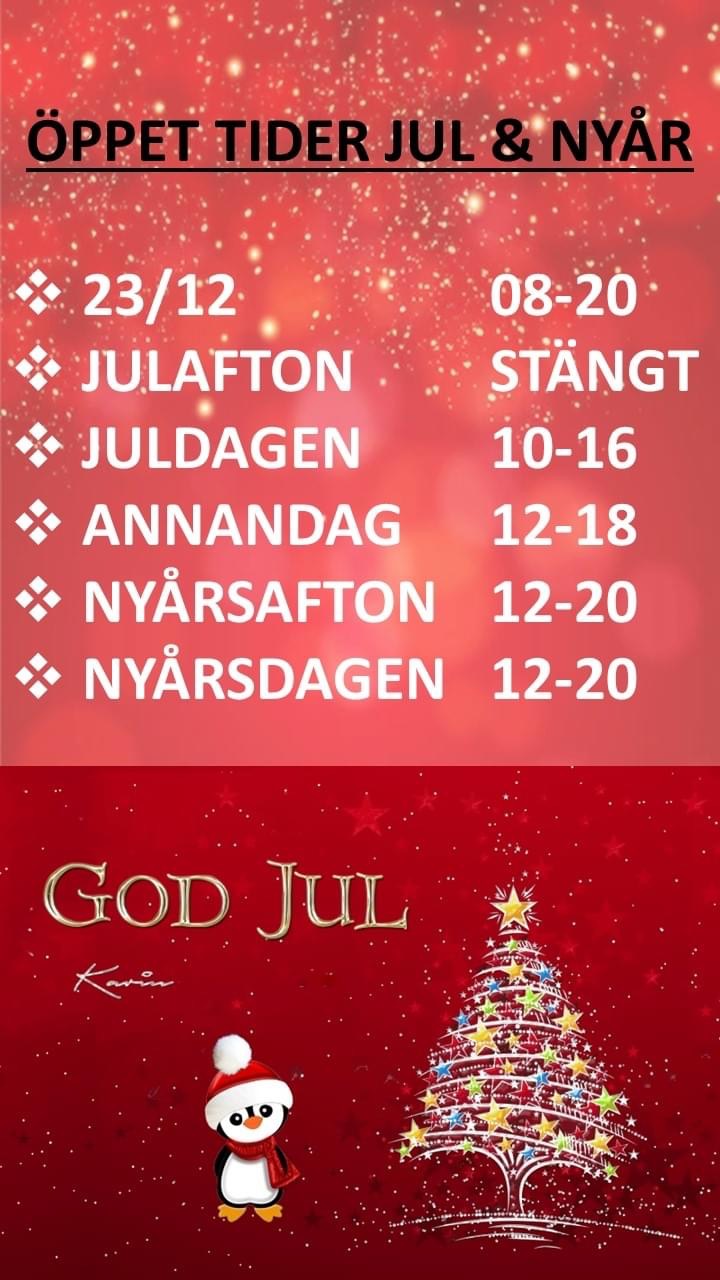 ÖPPET TIDER UNDER JUL & NYÅR Kioskpiraten